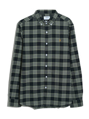 Brewer Check Oxford Shirt (Tarragon Green) Flat