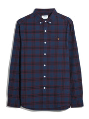 Brewer Check Oxford Shirt (Bordeaux) Flat