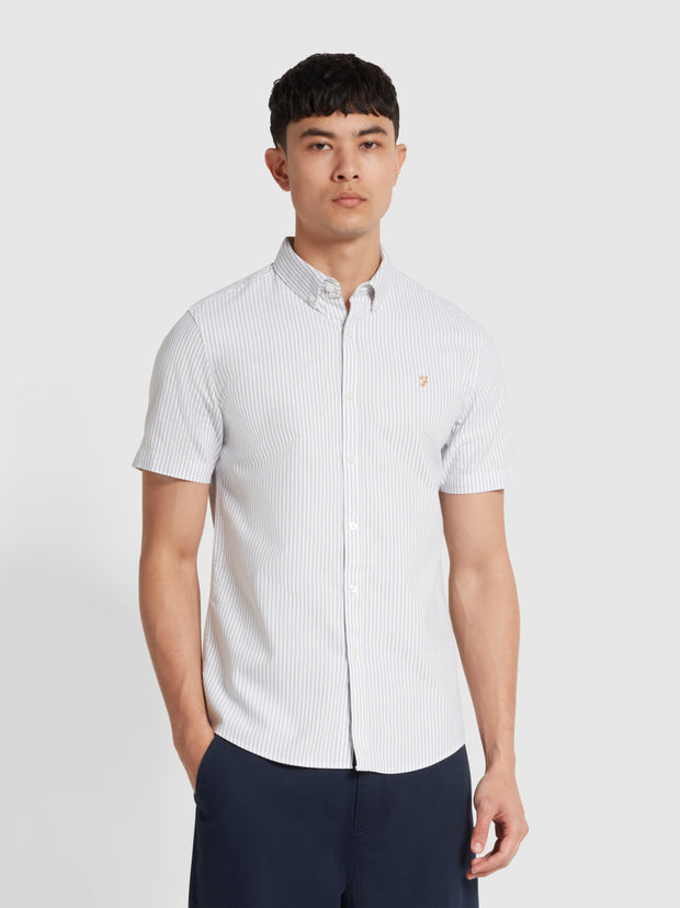 Brewer Stripe Short Sleeve Shirt In Balsam