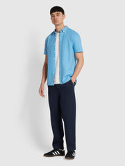 Brewer Short Sleeve Shirt In Arctic Blue