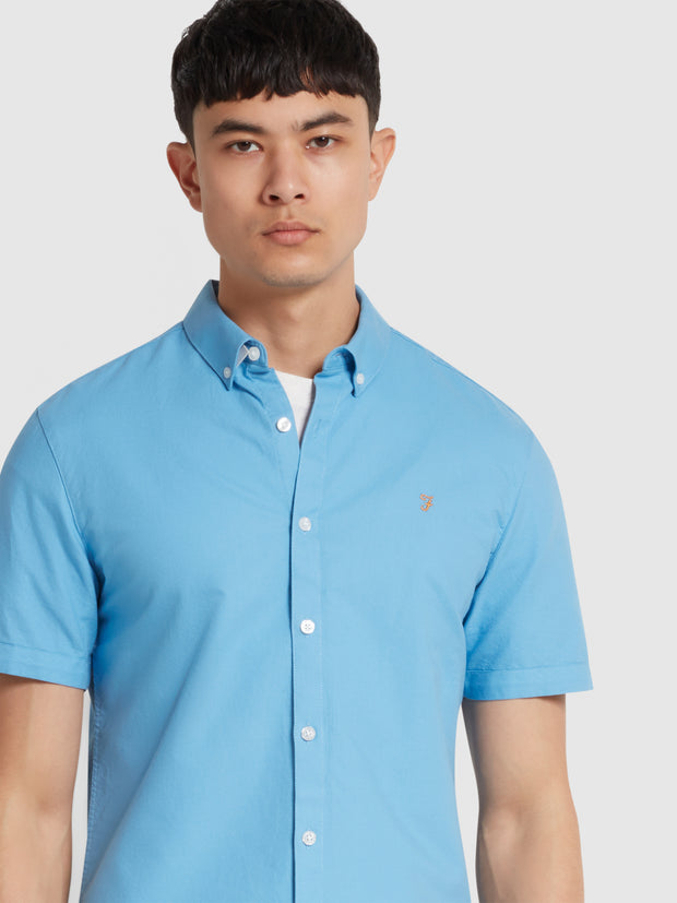 Brewer Short Sleeve Shirt In Arctic Blue