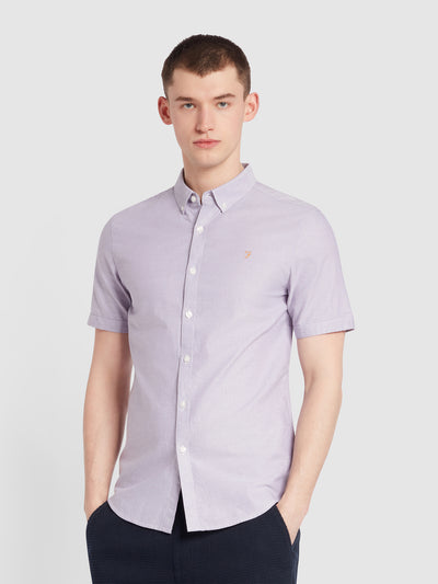 Brewer Short Sleeve Shirt In Slate Purple