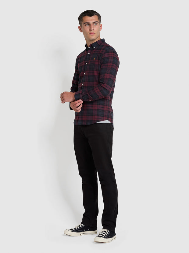 Farah Heren Brewer Katoen Oxford Slim Fit Shirt Farah Heren Brewer Katoen Oxford Slim Fit Shirt