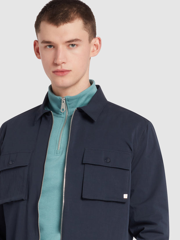 Lynden Relaxed Fit Overshirt In True Navy
