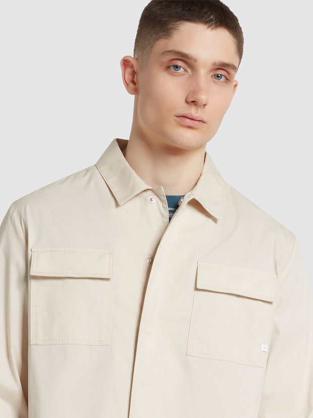 Kelly Relaxed Fit Overshirt In Fog