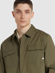 Kelly Relaxed Fit Overshirt In Vintage Green