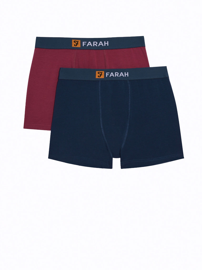 2 Pack Fitted Trunks Denim Berry
