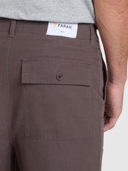 Hawtin Relaxed Fit Canvas Trousers In Farah Grey