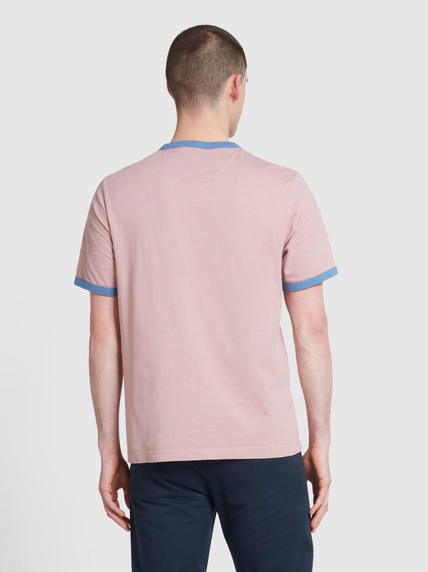 Groves Regular Fit T-Shirt In Dark Pink