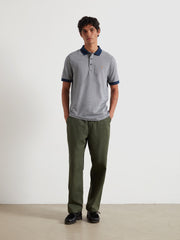 Cotham Jacquard Polo Shirt (Yale) Styled