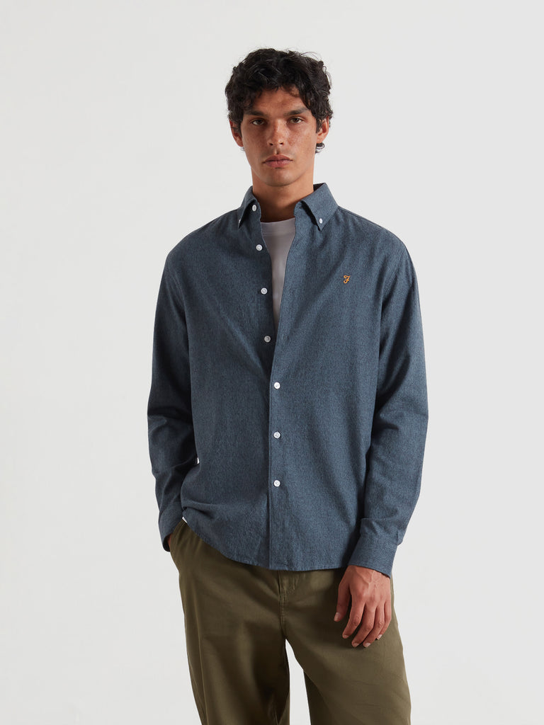 Ali Regular Fit Shirt In Chalk Blue