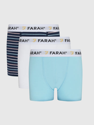 3 Pack Faula Boxers In Assorted Colours