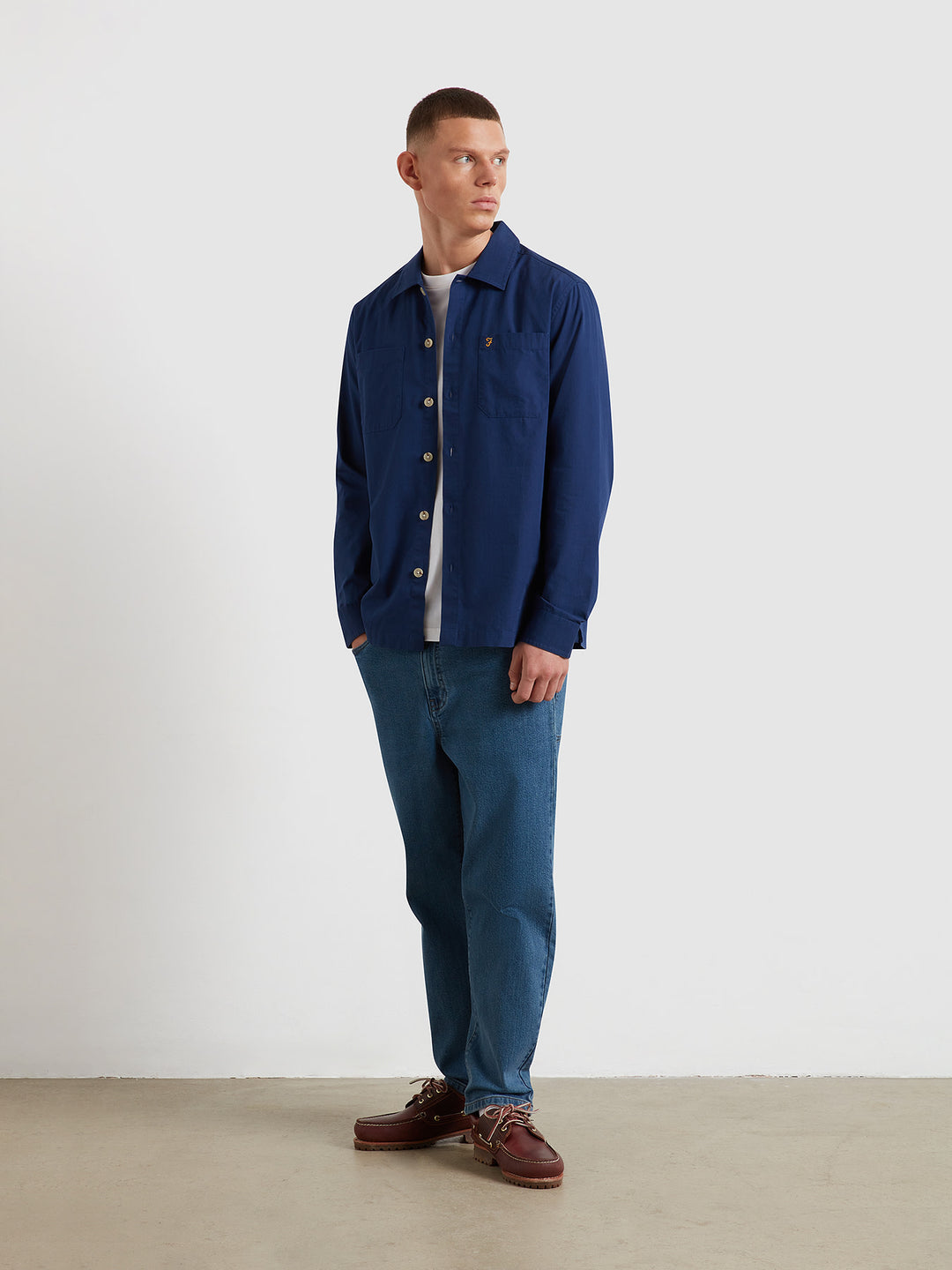 Ramsey Shirt In Blue | Farah® Online