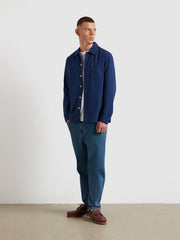 Ramsey Lightweight Overshirt (Midnight Blue) Styled