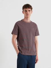 Castle Stripe T-Shirt (Dusky Mauve) Front