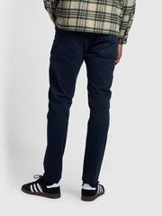 Elm Slim Fit Heavy Twill Cord Trousers In True Navy