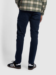 Elm Regular Slim Fit Heavy Twill Cord Trousers In True Navy