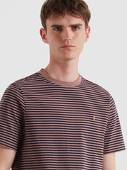 Castle Stripe T-Shirt (Dusky Mauve) Detail