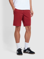 Hawk Garment Dyed Twill Shorts In Clay Red