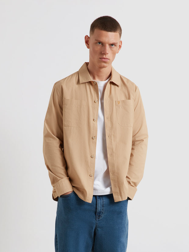 Ramsey Lightweight Overshirt (Light Sand) Front