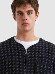 Danby Full Zip Sweatshirt (True Navy) Detail