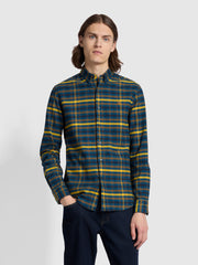 Chambers Casual Fit Long Sleeve Check Shirt In Sailor Blue