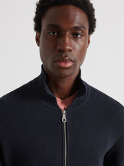 Geller Zipped Cardigan (True Navy) Detail