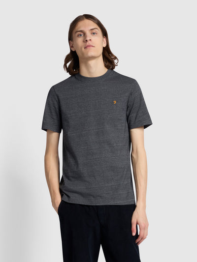 Danny Regular Fit Organic Cotton T-Shirt In Grey Marl