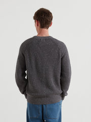 Sage Nepped Sweater (Grey Shade) Back