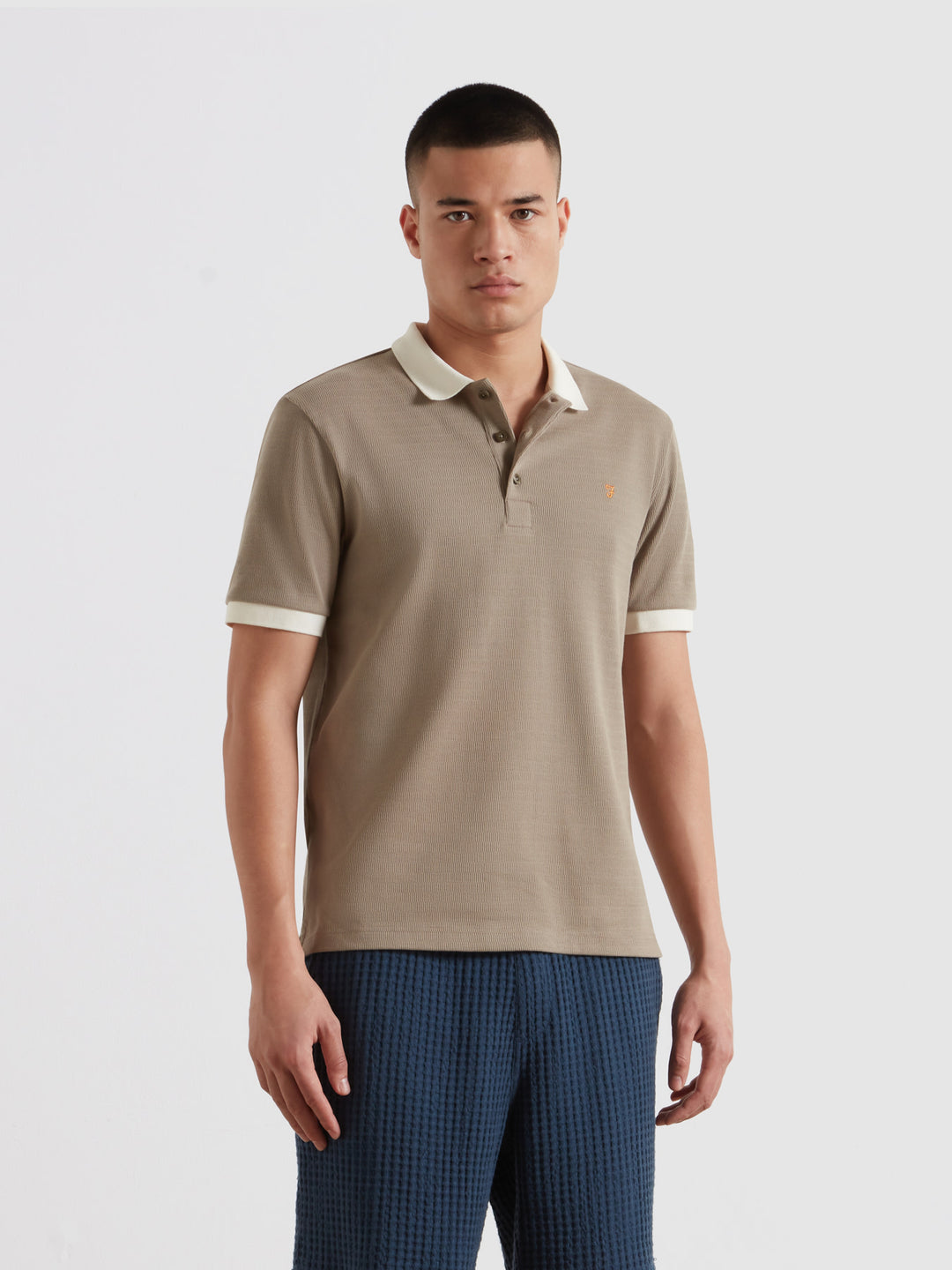 Clement Polo Shirt In Grey | Farah® Online