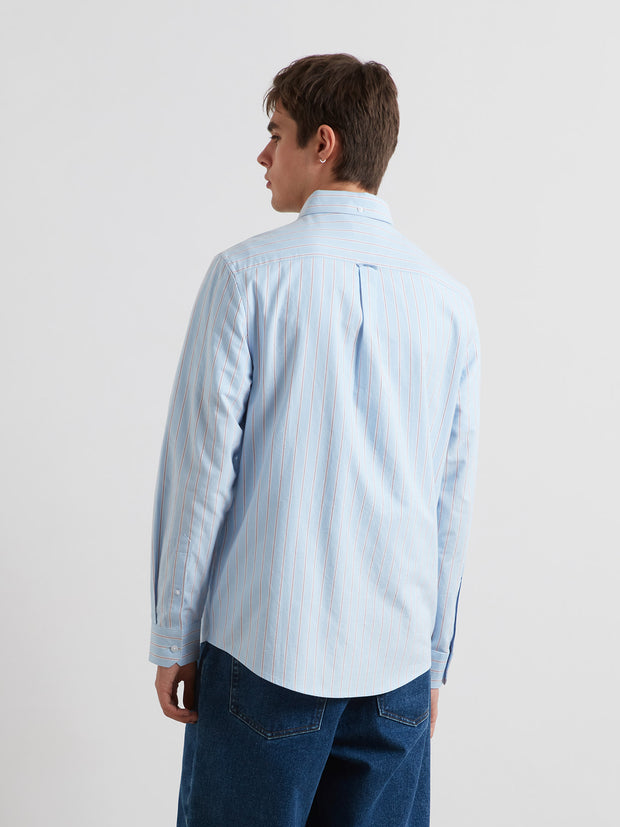 Timoney Striped Shirt (Sky Blue) Back