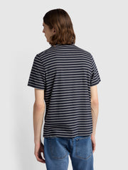 Oakland Regular Fit Bretton Stripe T-Shirt In True Navy