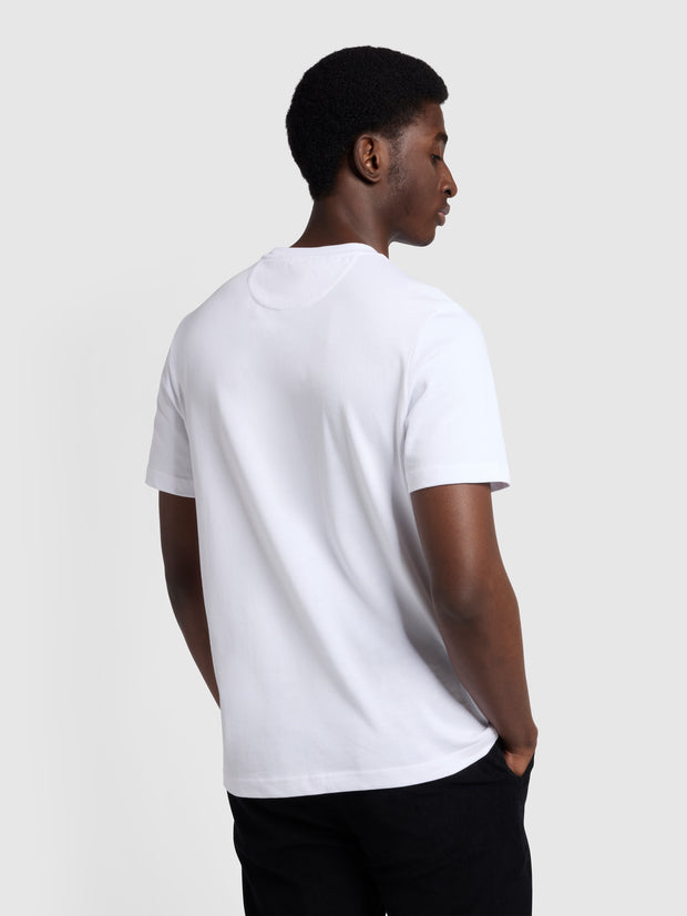 Genoa Regular Fit Graphic T-Shirt In White
