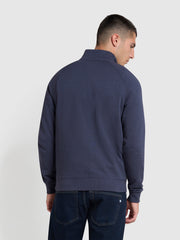 Jim Quarter Zip Sweatshirt In Liquorice Blue