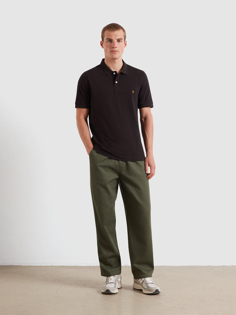 Greenport Loose Fit Herringbone Trousers Rosemary