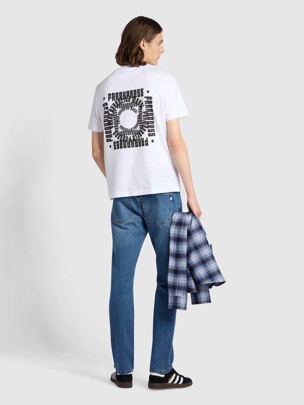 Castello Regular Fit Graphic T-Shirt In White