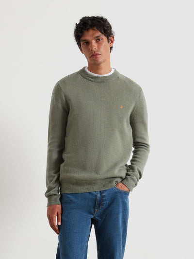 Maidstone Lambswool Sweater (Tarragon Green) Front