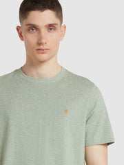 Danny Regular Fit Organic Cotton T-Shirt In Balsam Marl