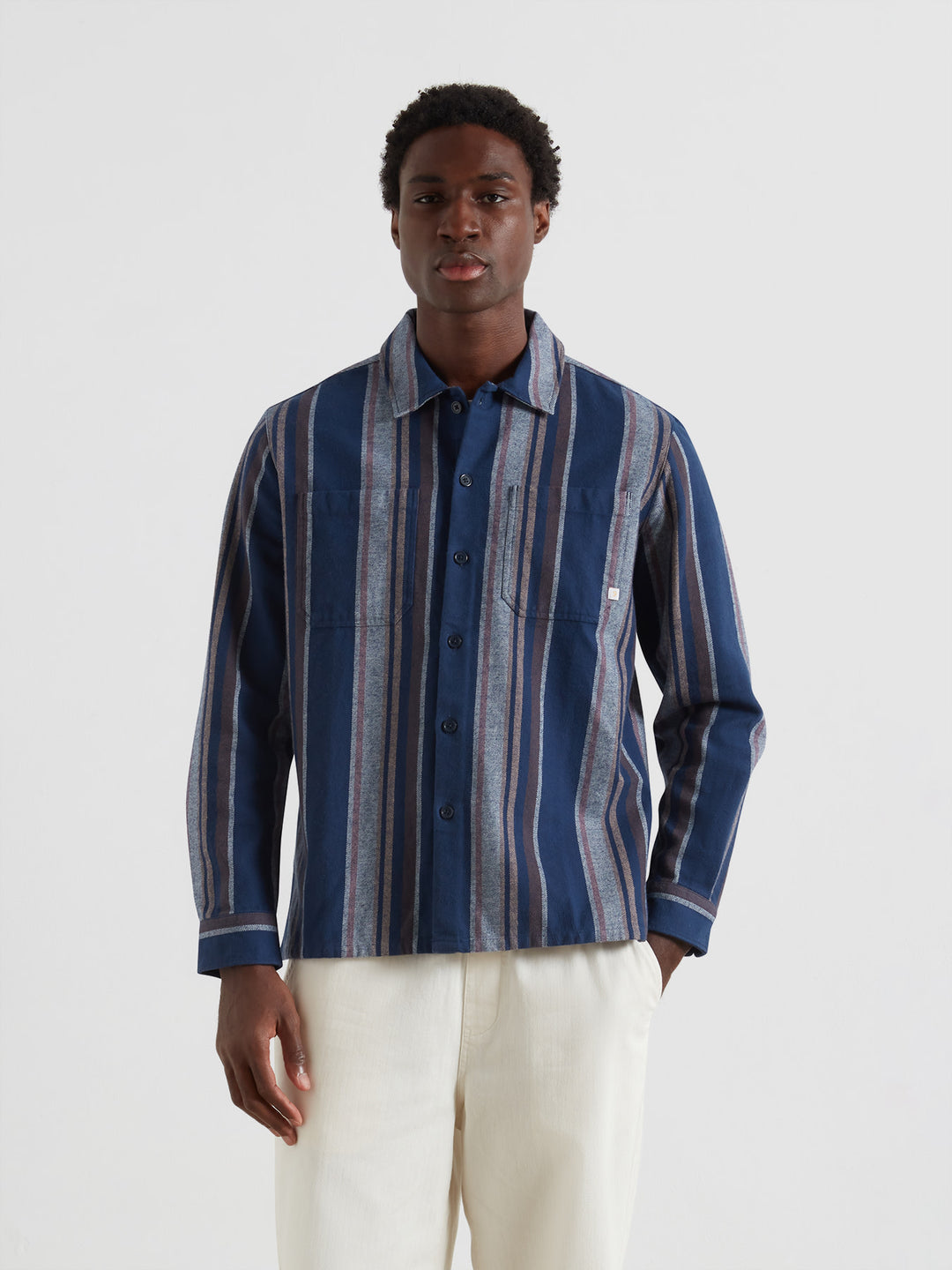 Joshua Overshirt In Blue | Farah® Online
