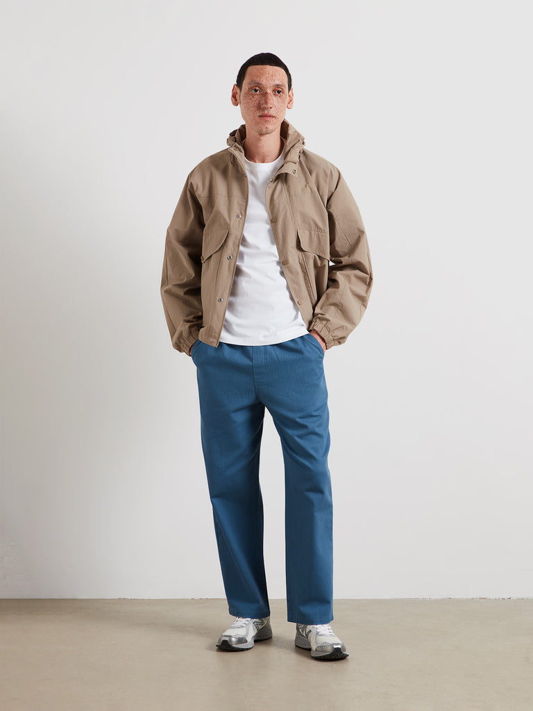 Greenport Loose Fit Herringbone Trousers Tide