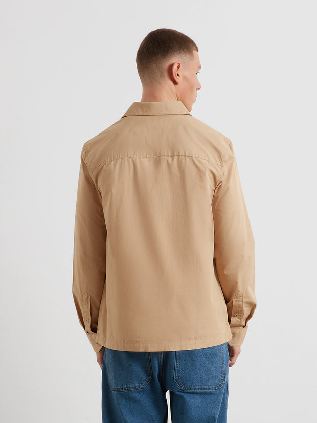 Ramsey Lightweight Overshirt (Light Sand) Back
