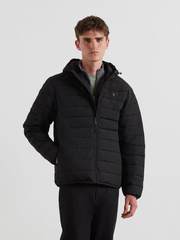 Kennedy Wadded Coat (Black) Front