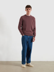 Maidstone Lambswool Sweater (Dusky Mauve) Styled