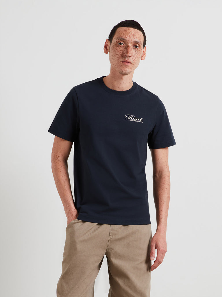 Byron Graphic T-Shirt In True Navy
