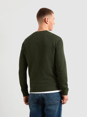 Hanbury Crew Neck Sweatshirt (Archive Olive Green) Back