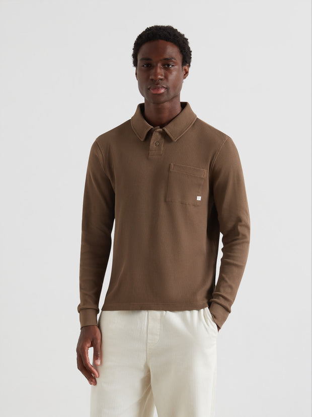 Tyndall Polo Shirt In Brown | Farah® Online