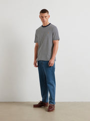 Rushden Striped T-Shirt (True Navy) Styled