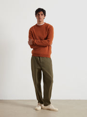 Maidstone Lambswool Sweater (Burnt Ochre) Styled