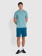 Danny Regular Fit Organic Cotton T-Shirt In Brook Blue