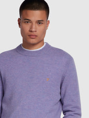 Birchall Slim Fit Crew Neck Sweater In Lavender Sunrise
